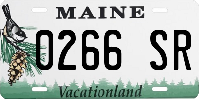 ME license plate 0266SR