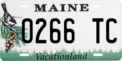 ME license plate 0266TC
