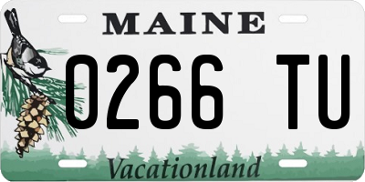 ME license plate 0266TU