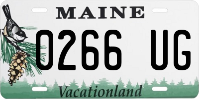 ME license plate 0266UG