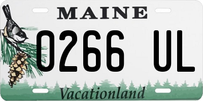 ME license plate 0266UL
