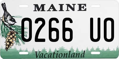 ME license plate 0266UO