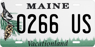 ME license plate 0266US