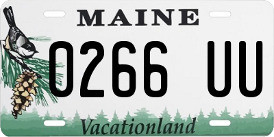 ME license plate 0266UU