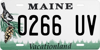 ME license plate 0266UV