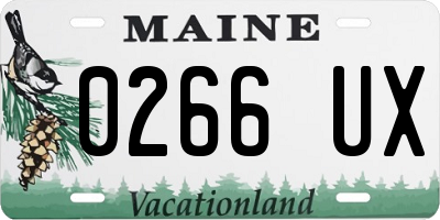 ME license plate 0266UX