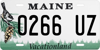 ME license plate 0266UZ