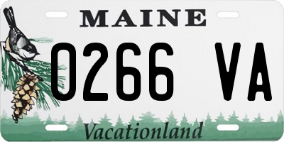 ME license plate 0266VA