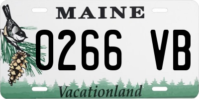 ME license plate 0266VB