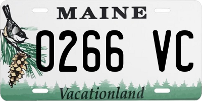 ME license plate 0266VC