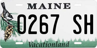 ME license plate 0267SH