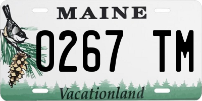 ME license plate 0267TM