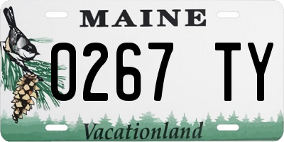 ME license plate 0267TY