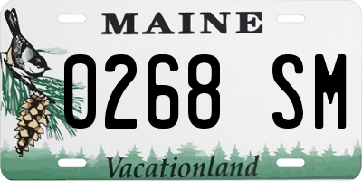 ME license plate 0268SM