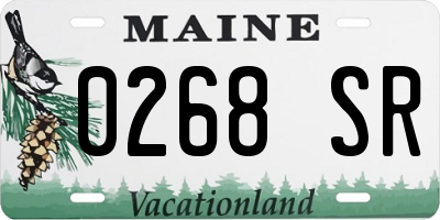 ME license plate 0268SR