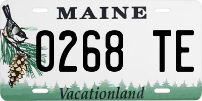 ME license plate 0268TE