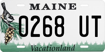 ME license plate 0268UT