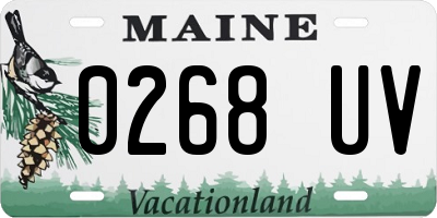 ME license plate 0268UV