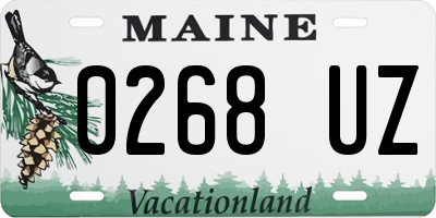 ME license plate 0268UZ