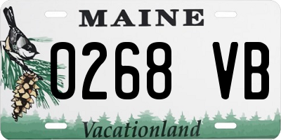 ME license plate 0268VB