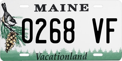 ME license plate 0268VF