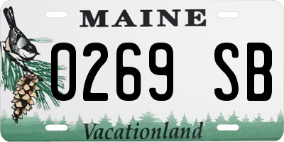 ME license plate 0269SB