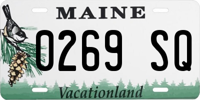 ME license plate 0269SQ