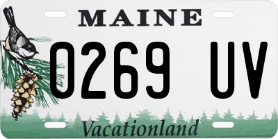 ME license plate 0269UV