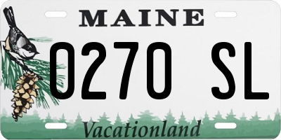 ME license plate 0270SL