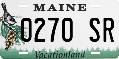 ME license plate 0270SR