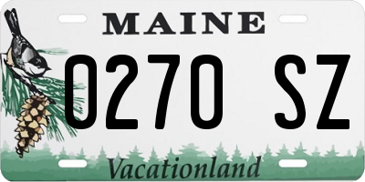 ME license plate 0270SZ