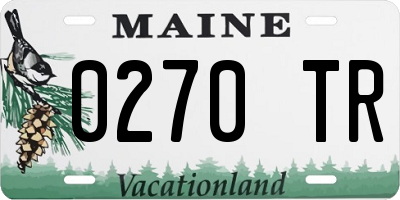 ME license plate 0270TR