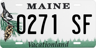 ME license plate 0271SF