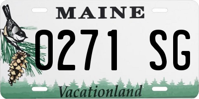 ME license plate 0271SG