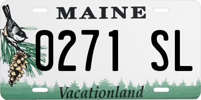 ME license plate 0271SL