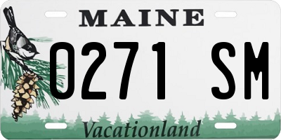 ME license plate 0271SM