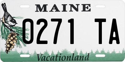 ME license plate 0271TA