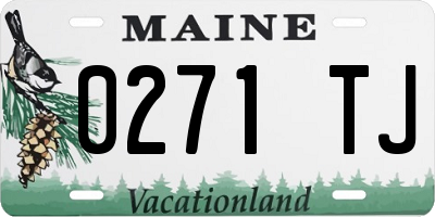 ME license plate 0271TJ