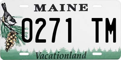 ME license plate 0271TM