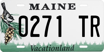 ME license plate 0271TR