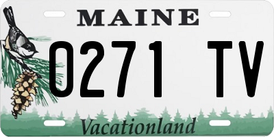 ME license plate 0271TV