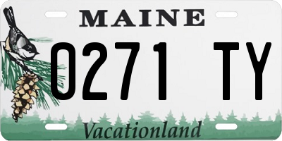 ME license plate 0271TY