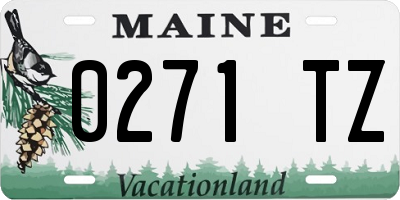 ME license plate 0271TZ
