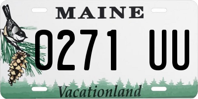 ME license plate 0271UU