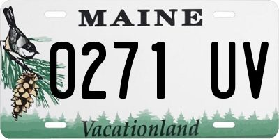 ME license plate 0271UV