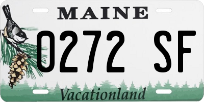 ME license plate 0272SF