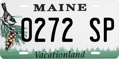 ME license plate 0272SP