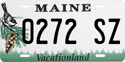 ME license plate 0272SZ