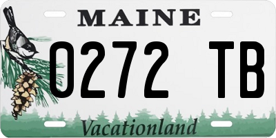 ME license plate 0272TB