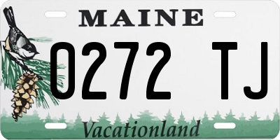 ME license plate 0272TJ